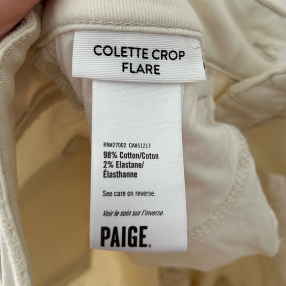 Paige Colette Crop Flare Raw Hem Jeans - Picture 10 of 12